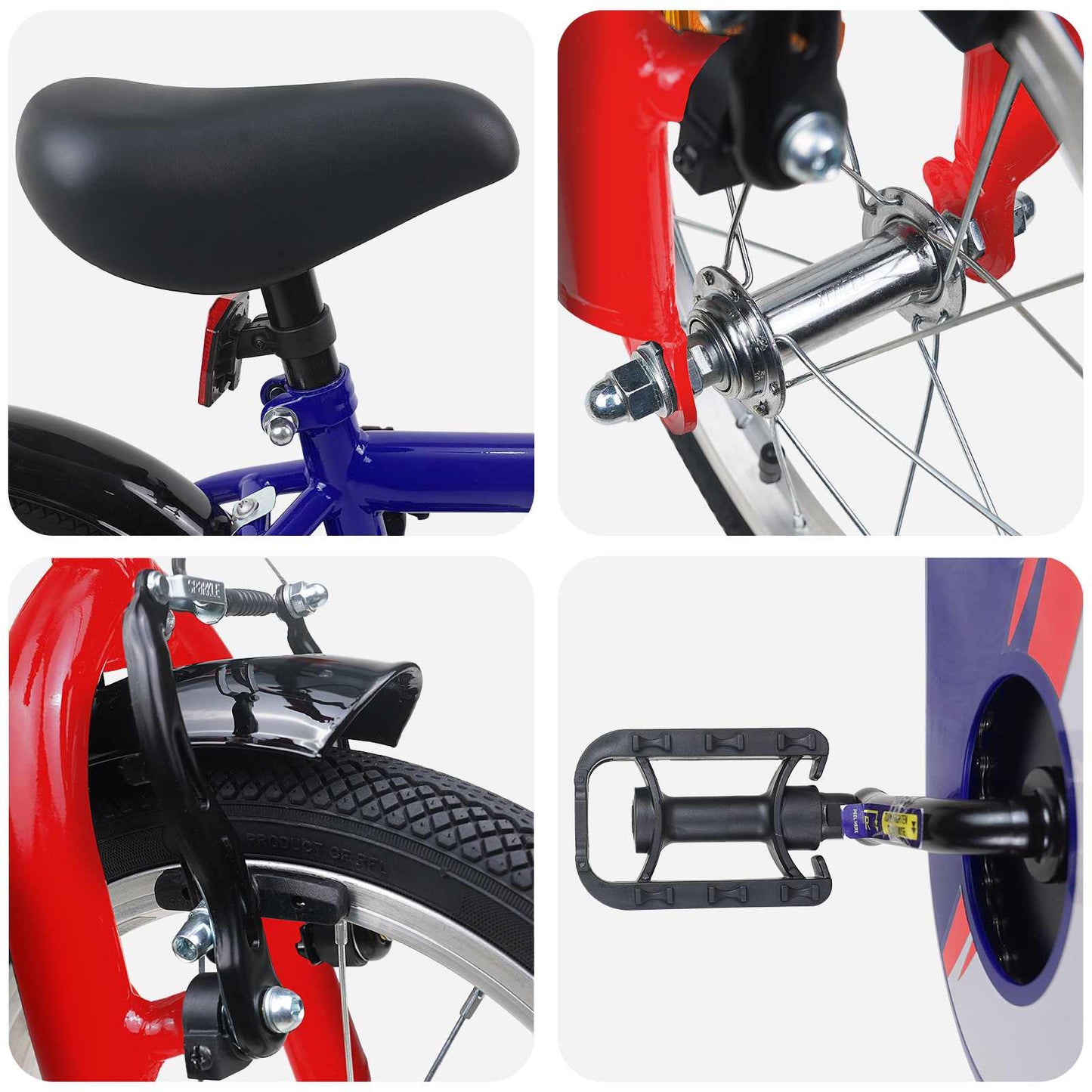 vidaXL Kids Bike 12 Inches for 2-4 Years Old Dark Blue