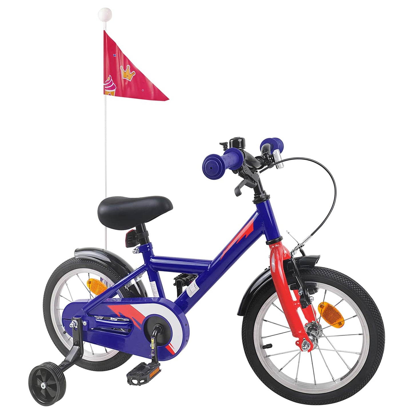 vidaXL Kids Bike 12 Inches for 2-4 Years Old Dark Blue