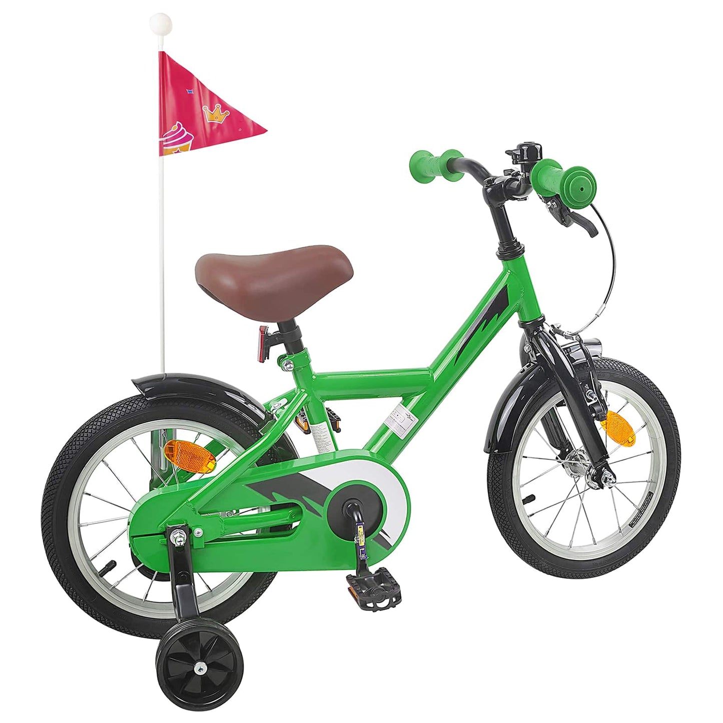 vidaXL Kids Bike 12 Inches for 2-4 Years Old Green
