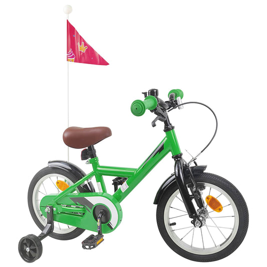 vidaXL Kids Bike 16 Inches for 4-6 Years Old Green