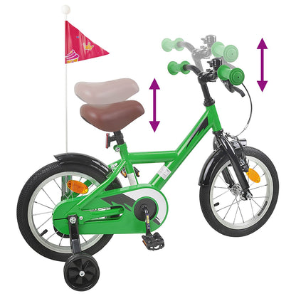 vidaXL Kids Bike 16 Inches for 4-6 Years Old Green