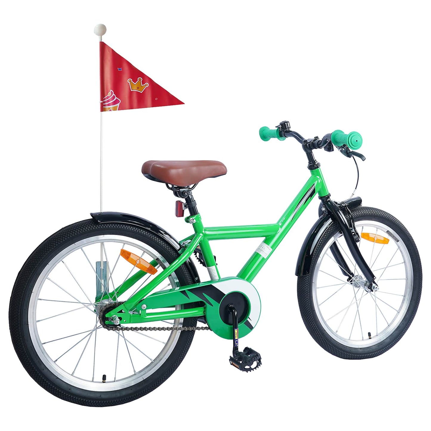 vidaXL Kids Bike 20 Inches for 6-11 Years Old Green