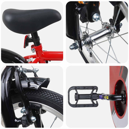 vidaXL Kids Bike 12 Inches for 2-4 Years Old Red
