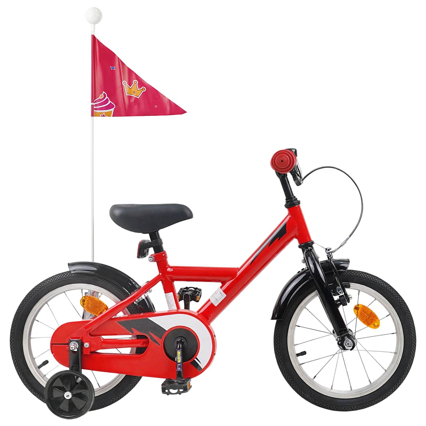 vidaXL Kids Bike 14 Inches for 3-5 Years Old Red