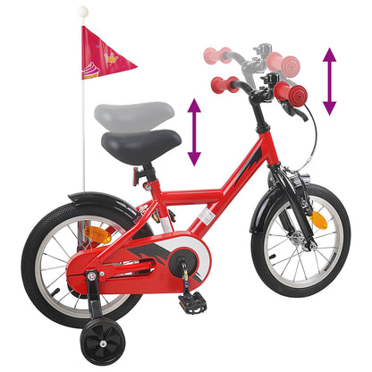 vidaXL Kids Bike 16 Inches for 4-6 Years Old Red