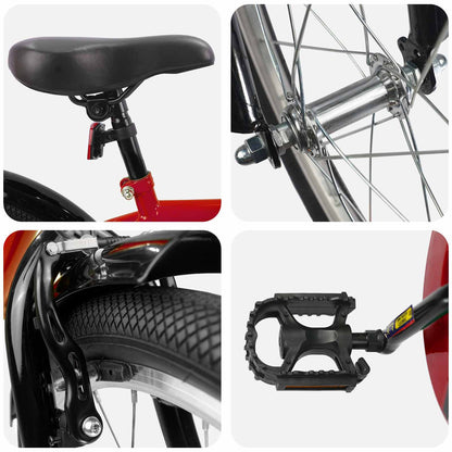 vidaXL Kids Bike 20 Inches for 6-11 Years Old Red