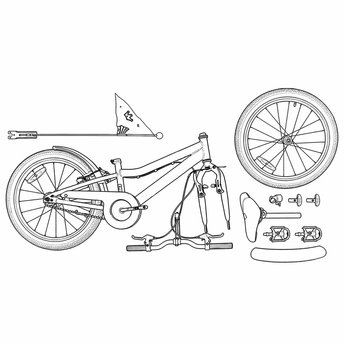 vidaXL Kids Bike 20 Inches for 6-11 Years Old Red