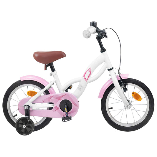 vidaXL Kids Bike 14 Inches for 3-5 Years Old White