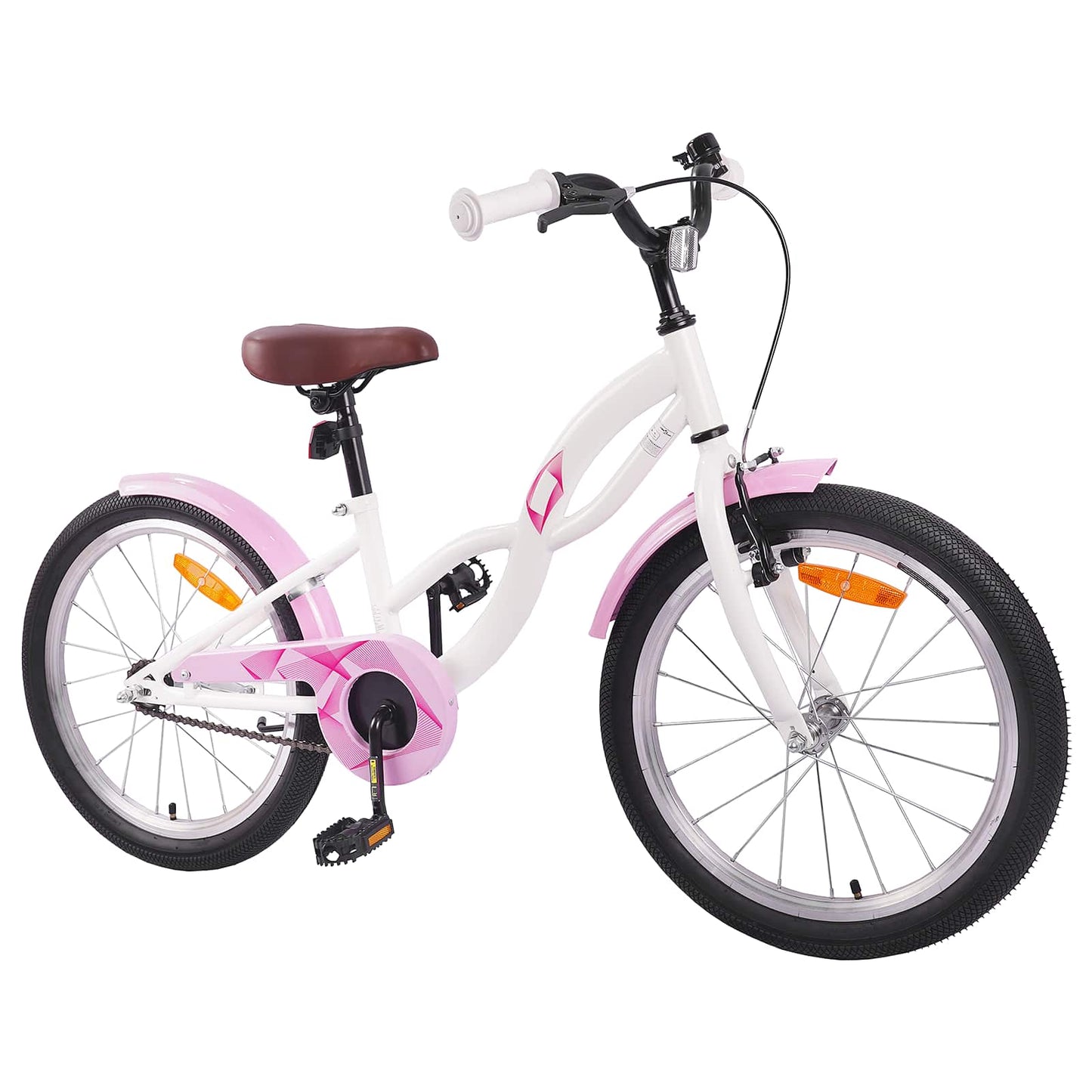vidaXL Kids Bike 18 Inches for 5-7 Years Old White