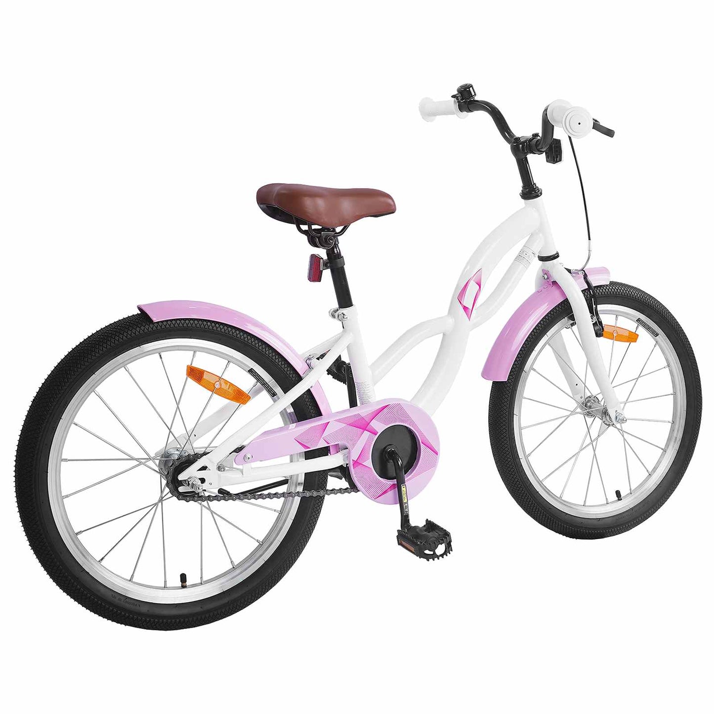 vidaXL Kids Bike 18 Inches for 5-7 Years Old White