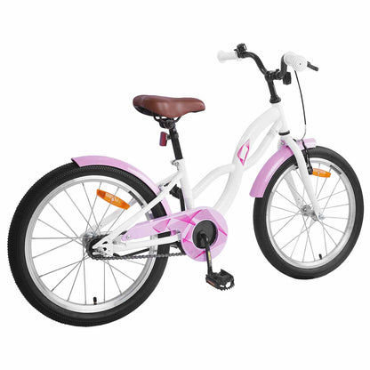 vidaXL Kids Bike 18 Inches for 5-7 Years Old White