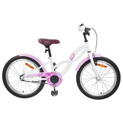 vidaXL Kids Bike 18 Inches for 5-7 Years Old White
