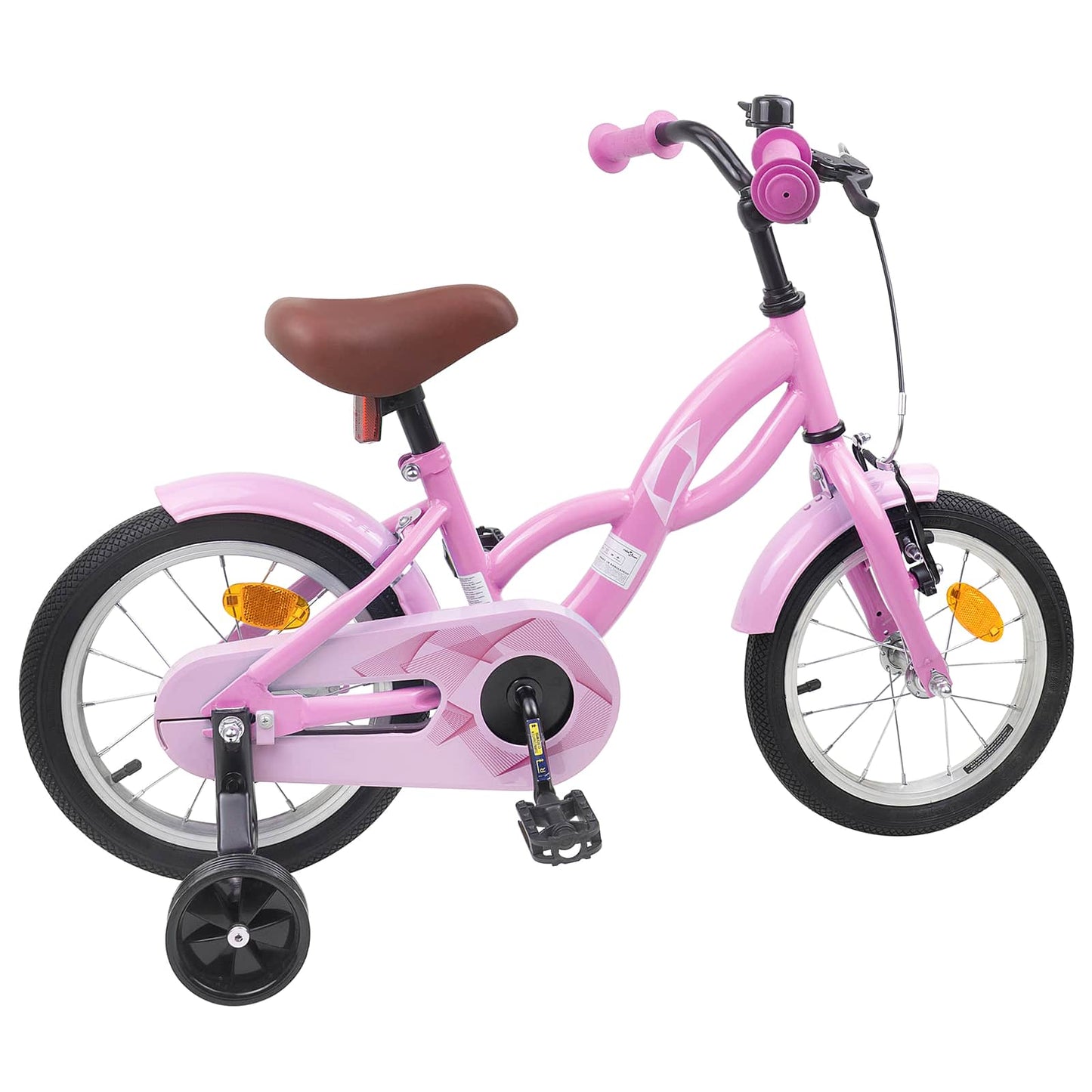 vidaXL Kids Bike 12 Inches for 2-4 Years Old Light Pink