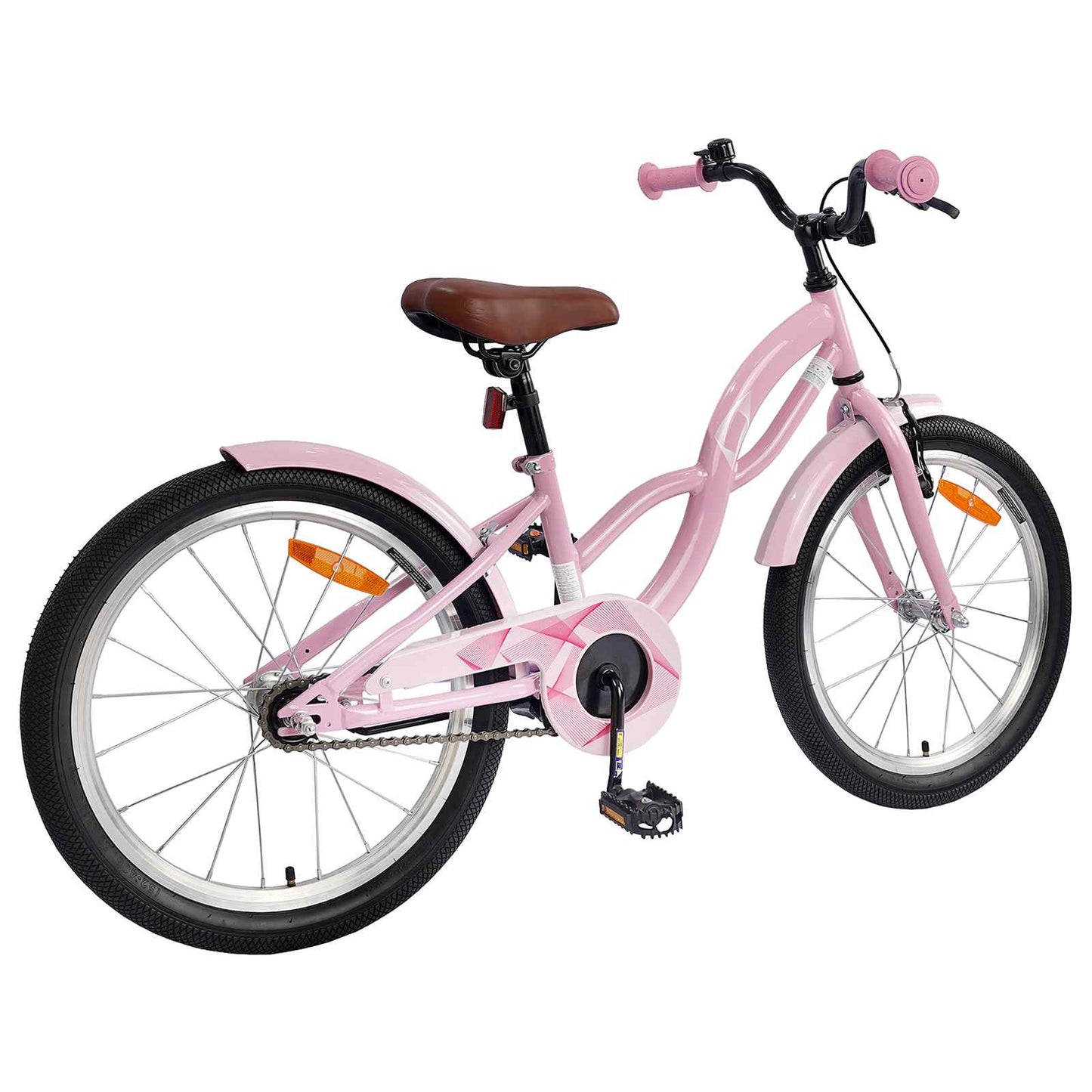 vidaXL Kids Bike 18 Inches for 5-7 Years Old Light Pink