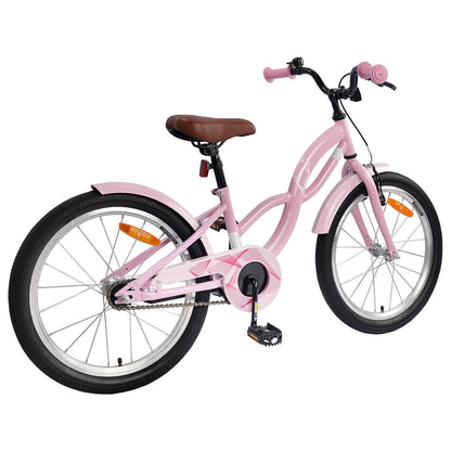 vidaXL Kids Bike 18 Inches for 5-7 Years Old Light Pink