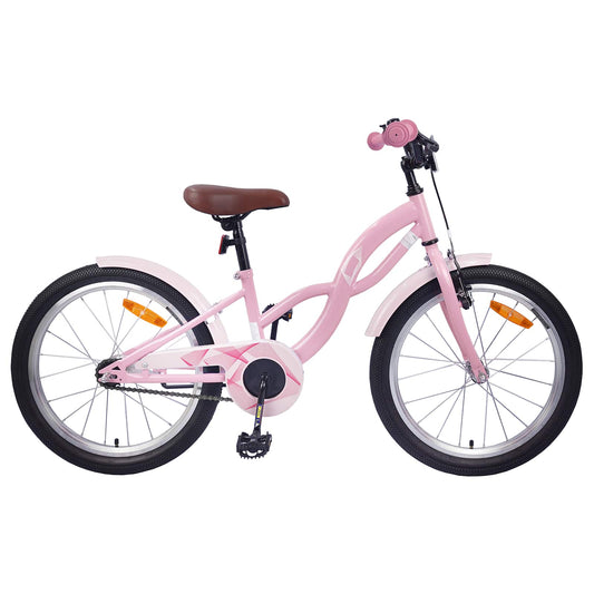vidaXL Kids Bike 18 Inches for 5-7 Years Old Light Pink