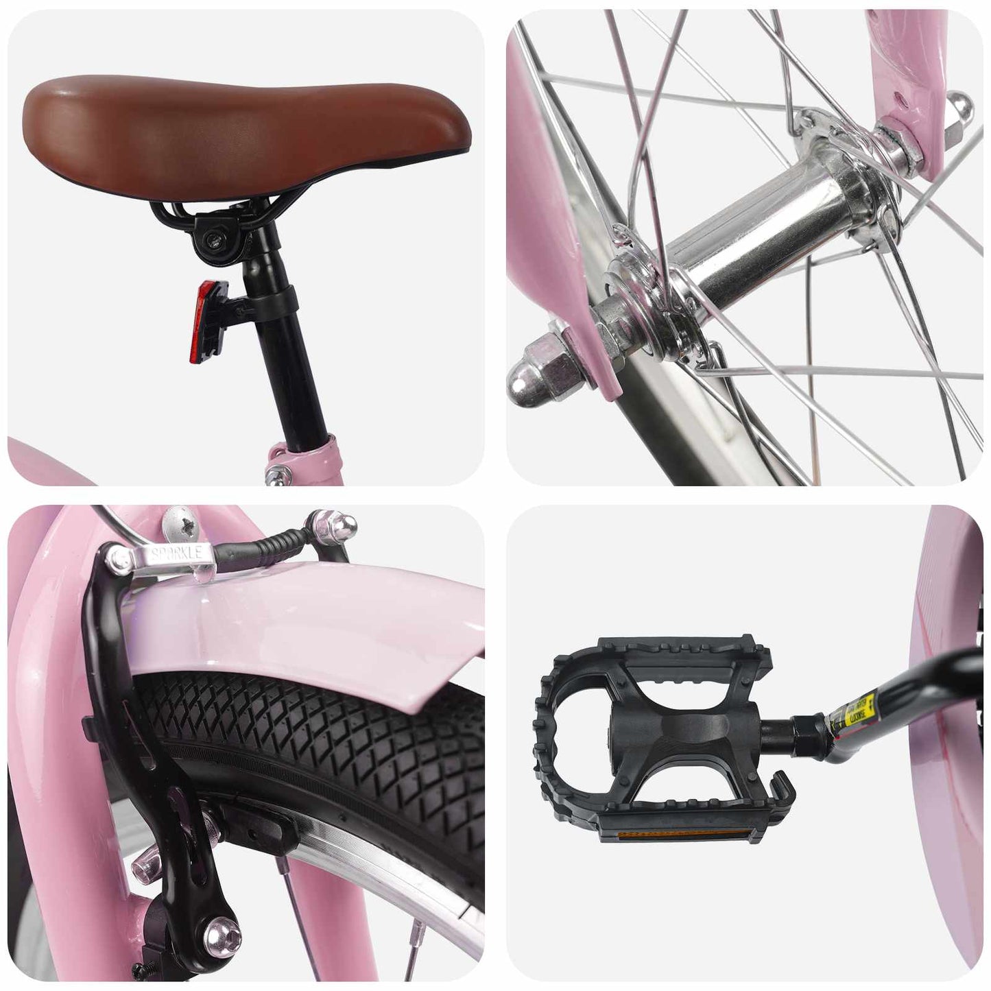 vidaXL Kids Bike 20 Inches for 6-11 Years Old Light Pink