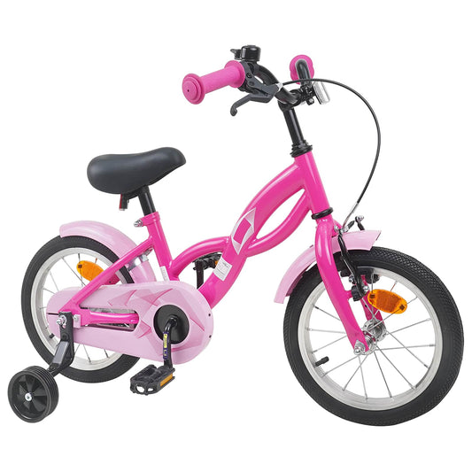 vidaXL Kids Bike 14 Inches for 3-5 Years Old Dark Pink