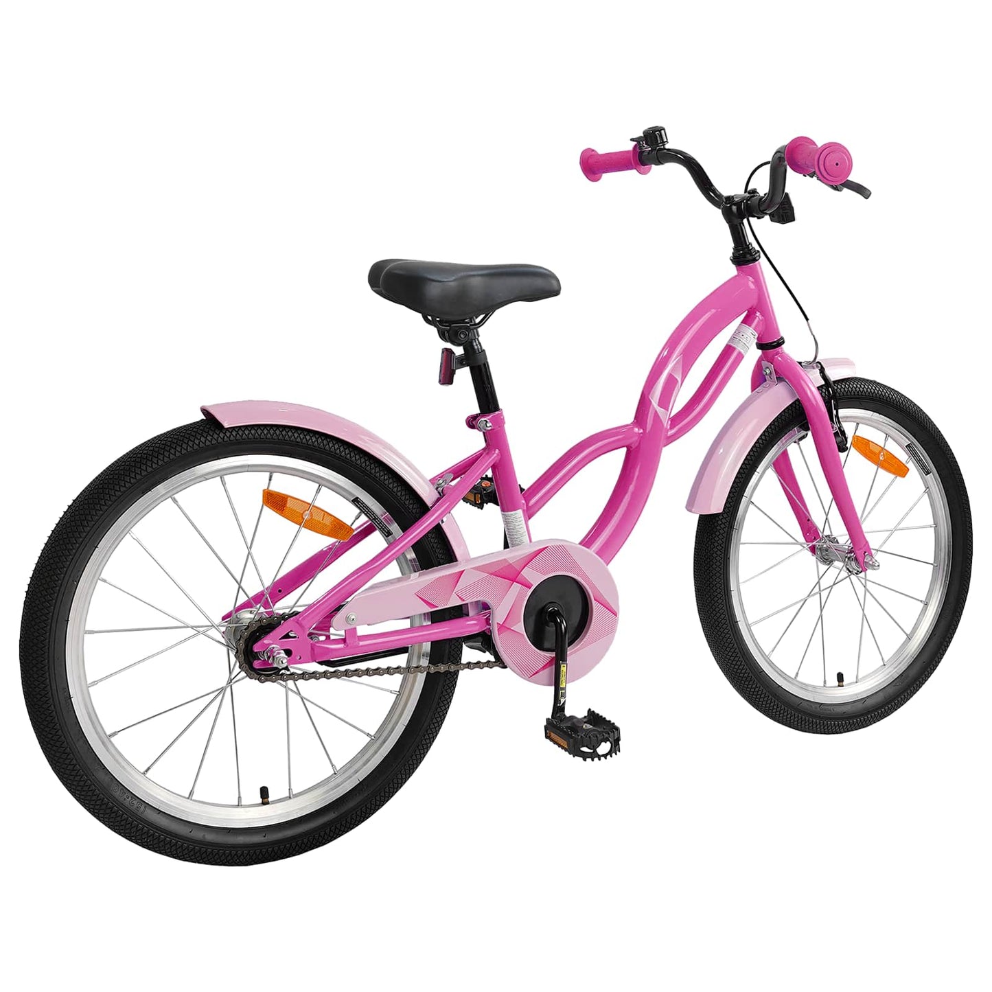 vidaXL Kids Bike 18 Inches for 5-7 Years Old Dark Pink