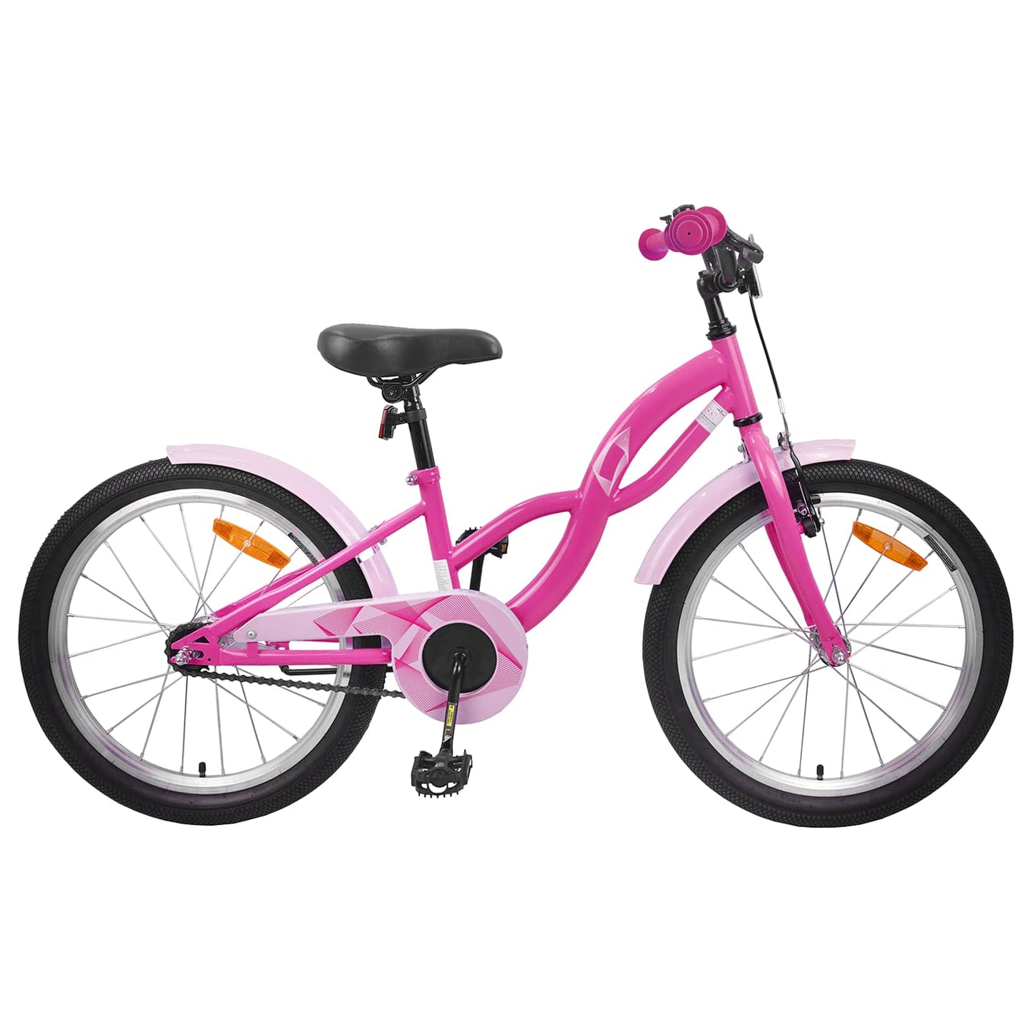 vidaXL Kids Bike 18 Inches for 5-7 Years Old Dark Pink