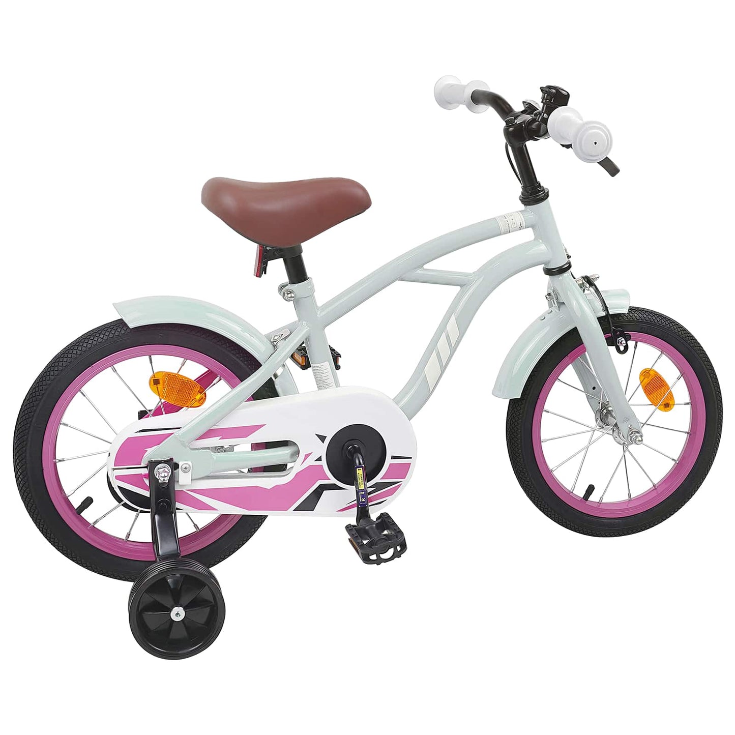 vidaXL Kids Bike 14 Inches for 3-5 Years Old Light Green