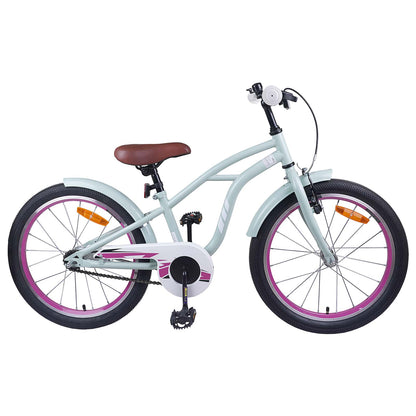 vidaXL Kids Bike 18 Inches for 5-7 Years Old Light Green