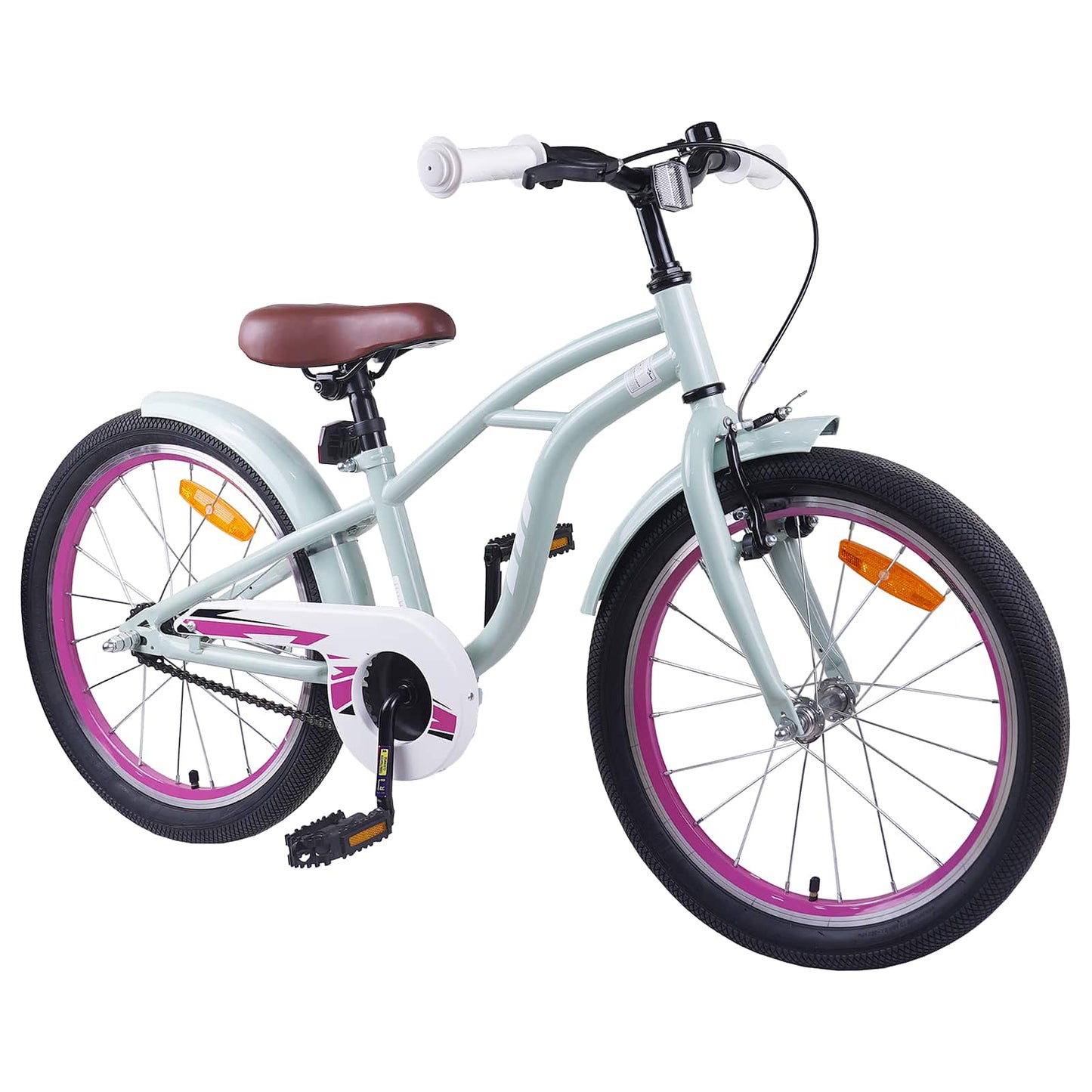 vidaXL Kids Bike 22 Inches for 7-12 Years Old Light Green
