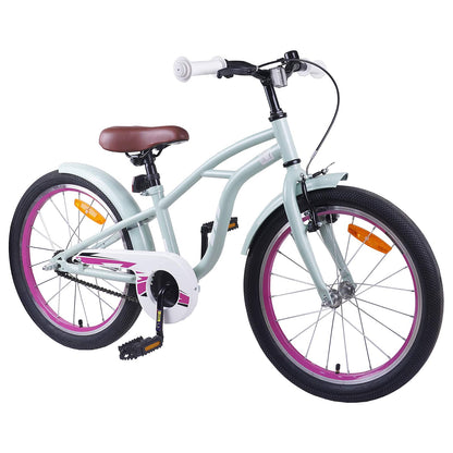 vidaXL Kids Bike 22 Inches for 7-12 Years Old Light Green