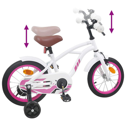 vidaXL Kids Bike 12 Inches for 2-4 Years Old White