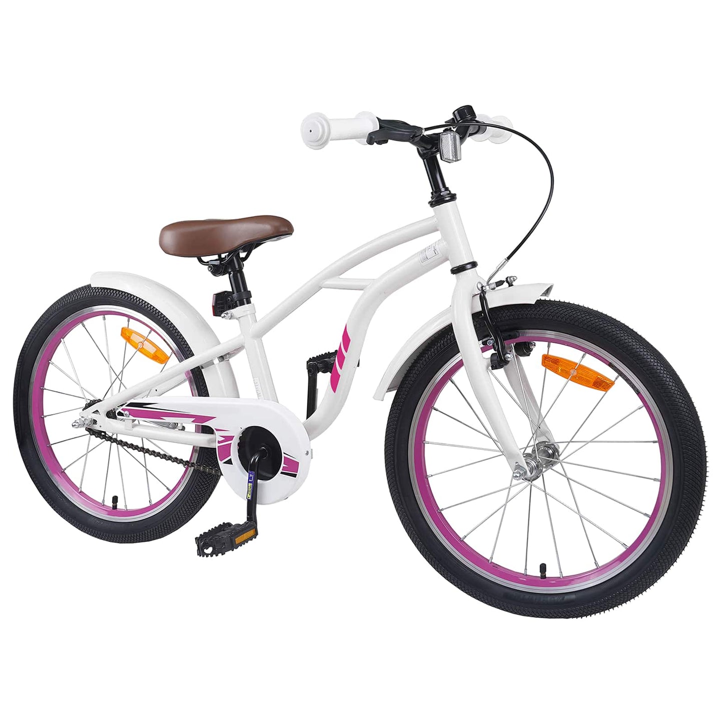 vidaXL Kids Bike 18 Inches for 5-7 Years Old White