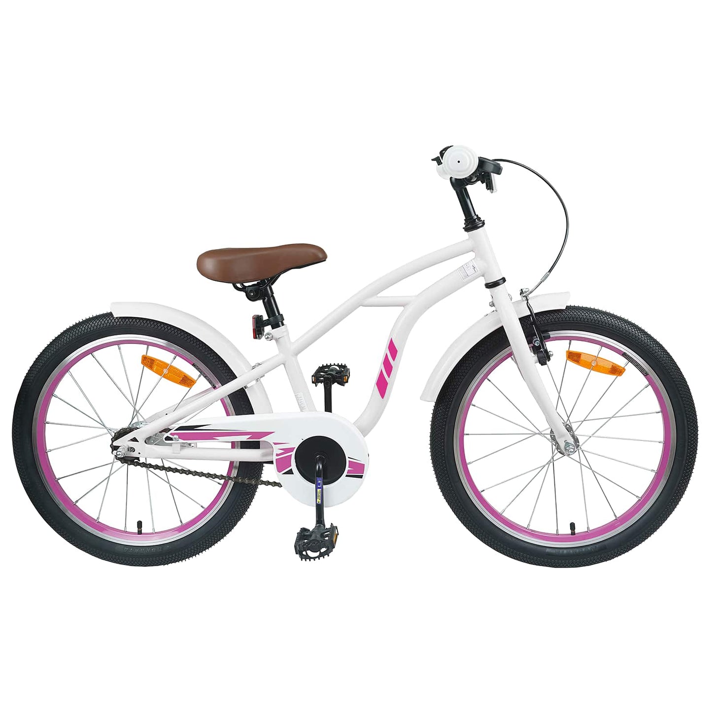 vidaXL Kids Bike 18 Inches for 5-7 Years Old White