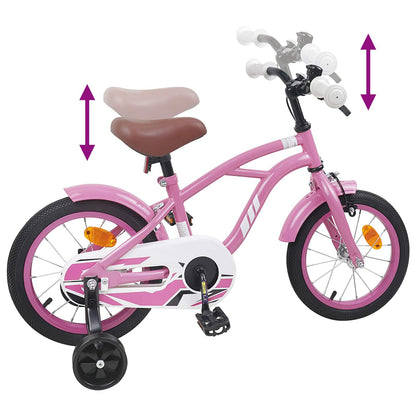 vidaXL Kids Bike 16 Inches for 4-6 Years Old Light Pink