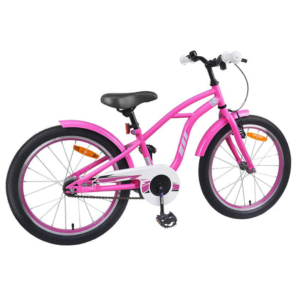 vidaXL Kids Bike 18 Inches for 5-7 Years Old Dark Pink