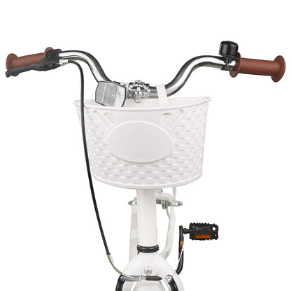 vidaXL Kids Bike 24'' for 8-12 Years Old White