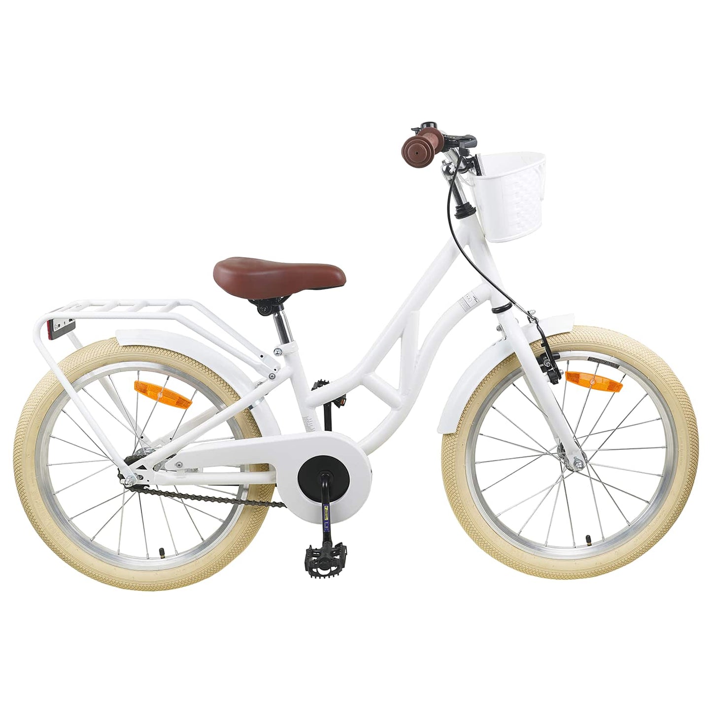 vidaXL Kids Bike 24'' for 8-12 Years Old White