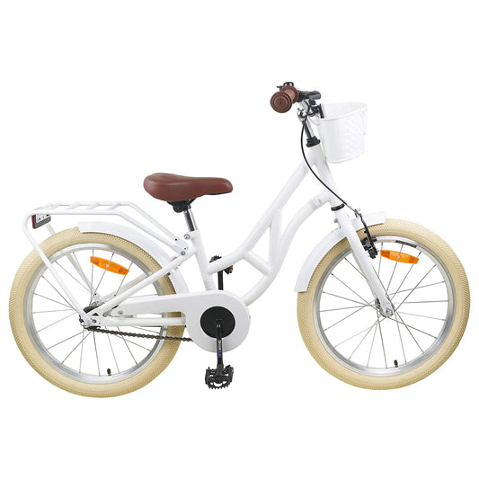 vidaXL Kids Bike 24'' for 8-12 Years Old White