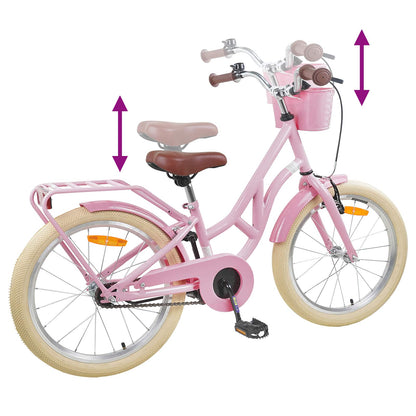 vidaXL Kids Bike 24'' for 8-12 Years Old Light Pink