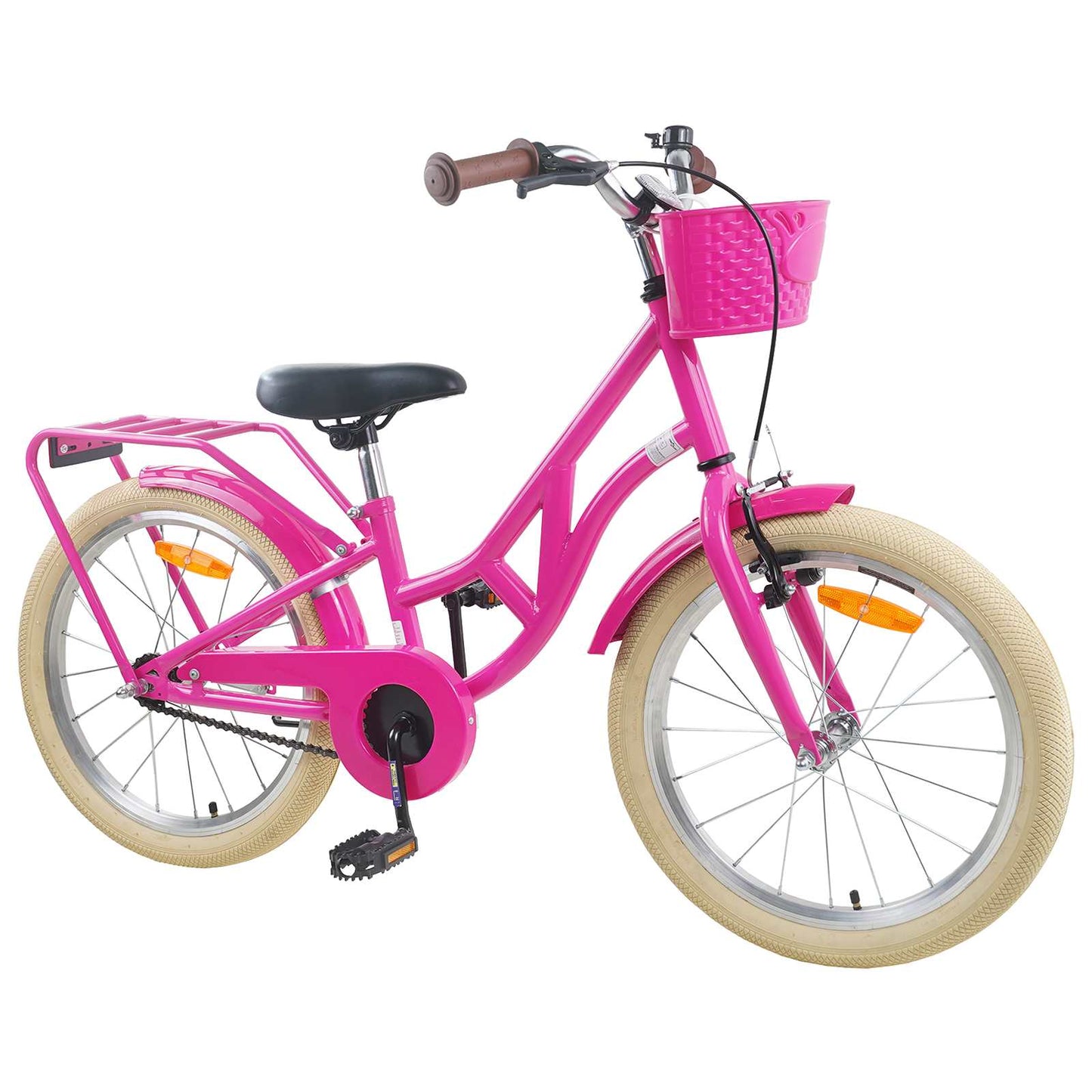 vidaXL Kids Bike 24'' for 8-12 Years Old Dark Pink