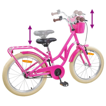 vidaXL Kids Bike 24'' for 8-12 Years Old Dark Pink