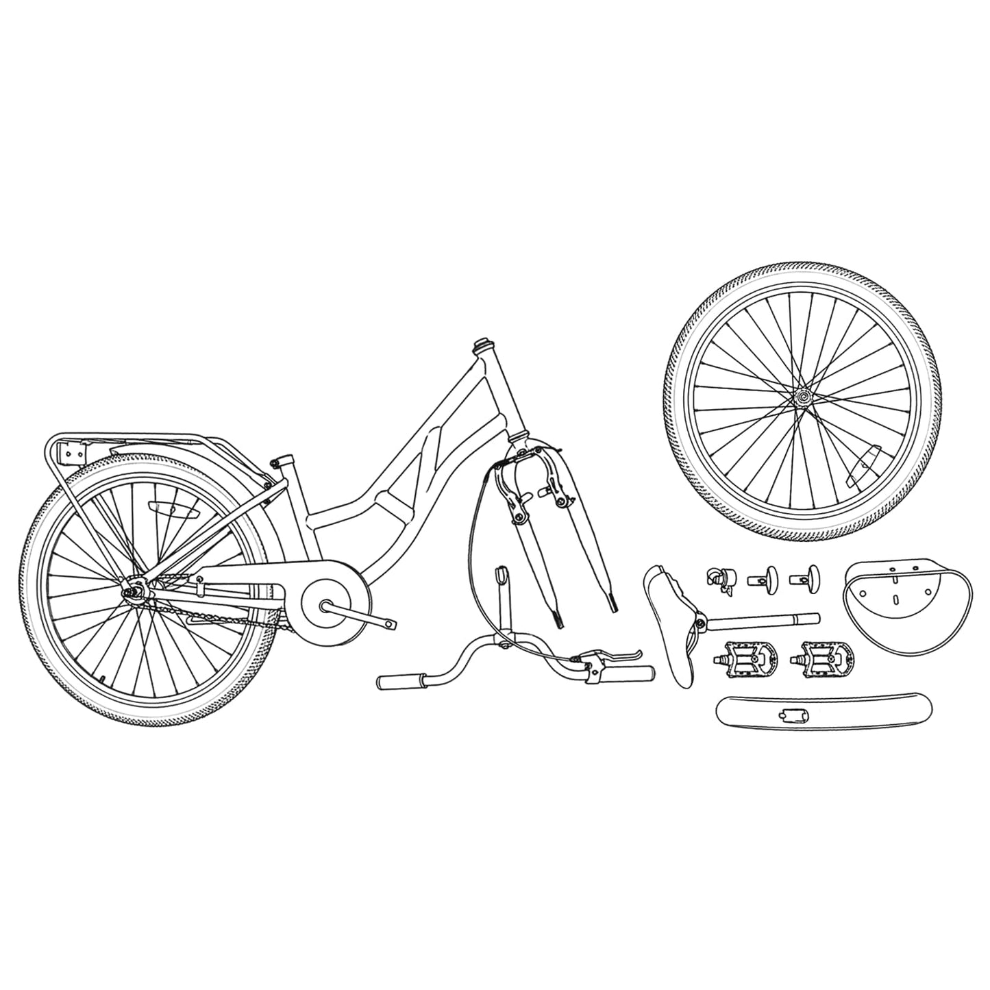 vidaXL Kids Bike 24'' for 8-12 Years Old Dark Pink