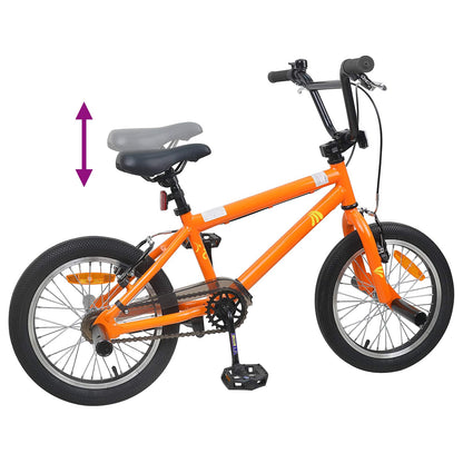 vidaXL BMX Bike 20 Inches for over 9 Years Old Orange
