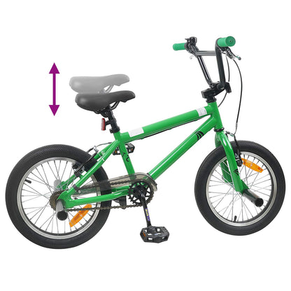 vidaXL BMX Bike 20 Inches for over 9 Years Old Green