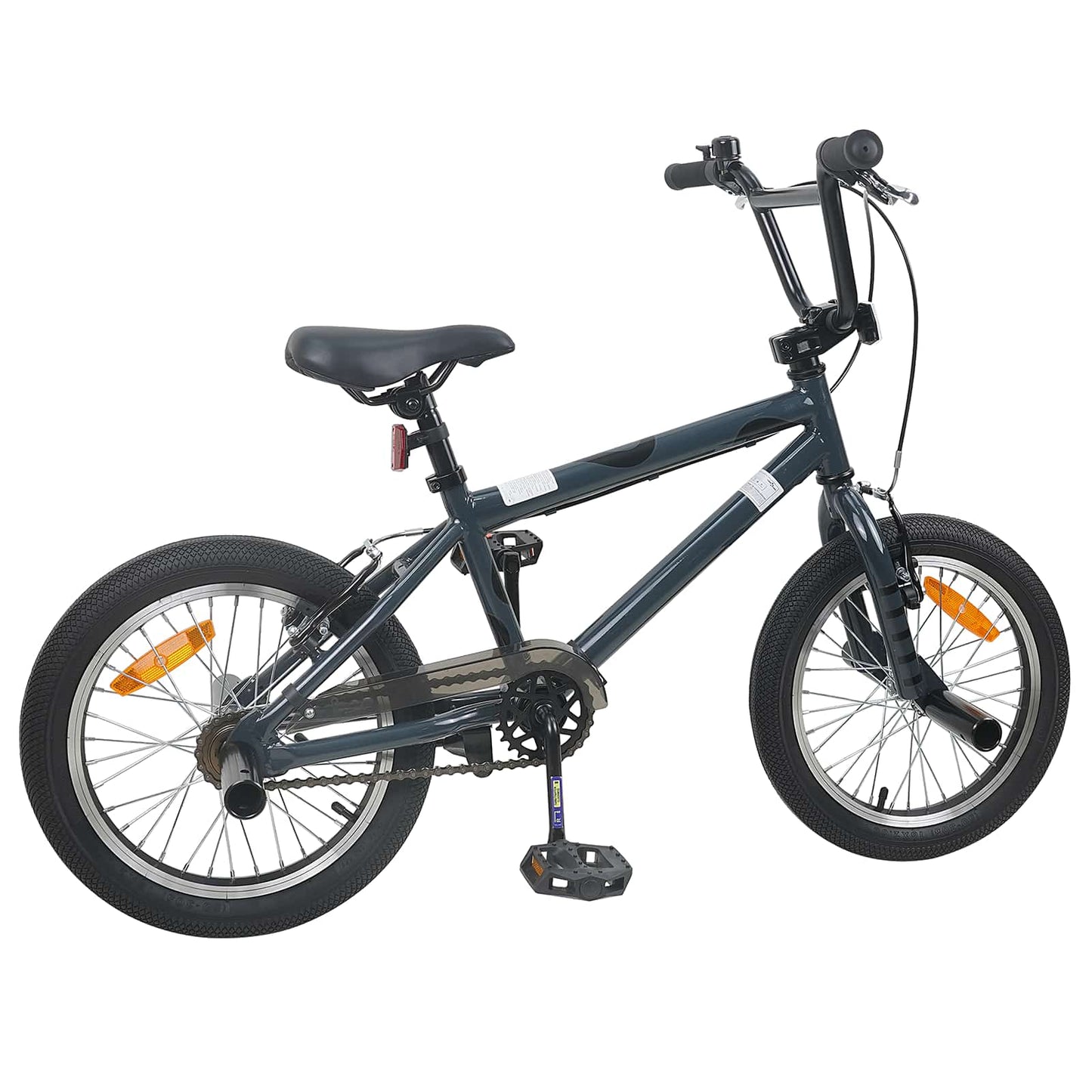 vidaXL BMX Bike 16 Inches for 5-8 Years Old Dark Grey