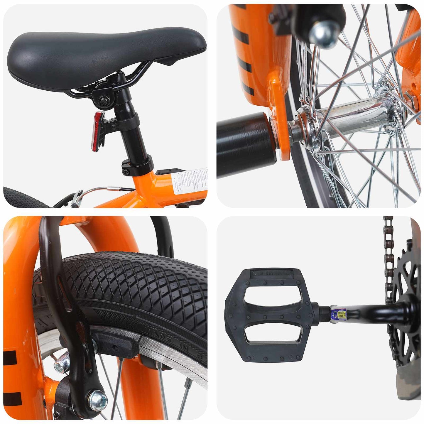 vidaXL BMX Bike 16 Inches for 5-8 Years Old Orange