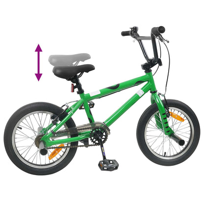 vidaXL BMX Bike 16 Inches for 5-8 Years Old Green