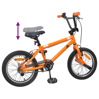 vidaXL BMX Bike 20 Inches for over 9 Years Old Orange
