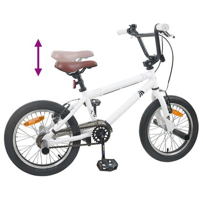 vidaXL BMX Bike 16 Inches for 5-8 Years Old White