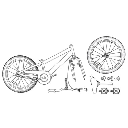 vidaXL BMX Bike 16 Inches for 5-8 Years Old White