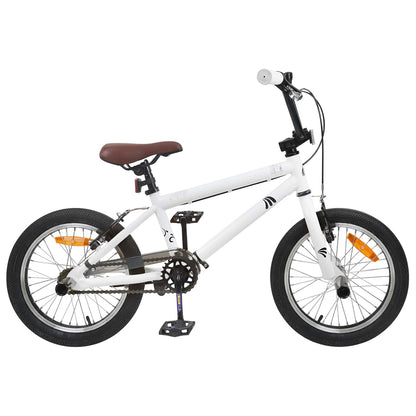 vidaXL BMX Bike 18 Inches for 7-10 Years Old White