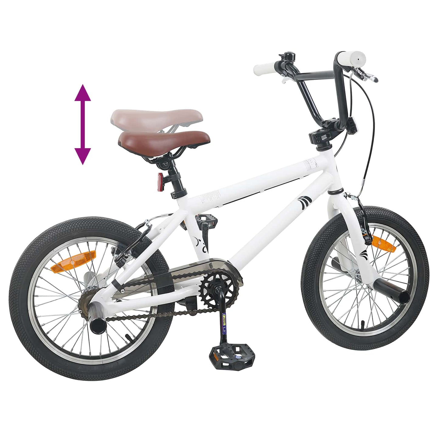 vidaXL BMX Bike 20 Inches for over 9 Years Old White